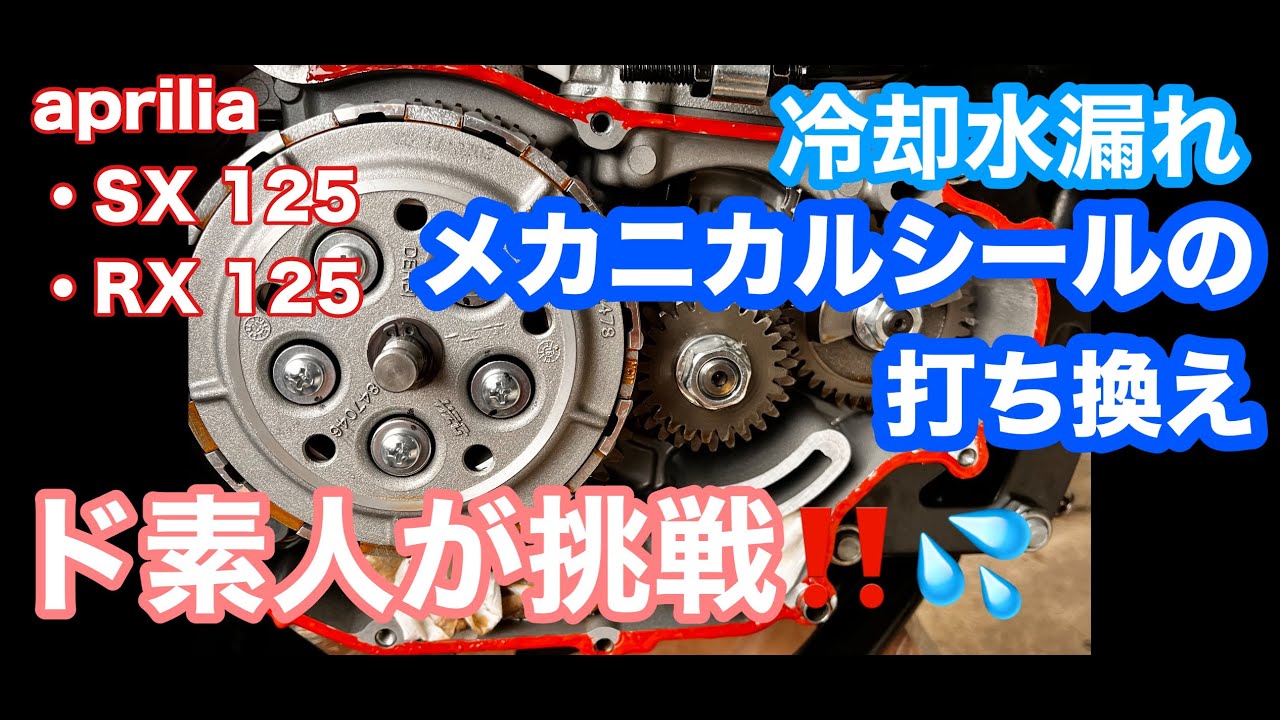 aprilia SX125 RX125 ウォーターポンプカバーガスケット対策品 aprilia SX125 RX125 いよいよ冷却水漏れ 最終章❕ #aprilia #sx125