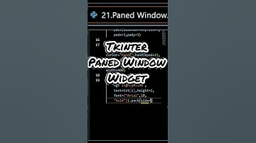21. Paned Window👌 | Python #tkinter #coding #python #shorts