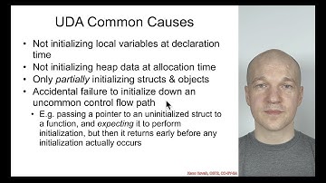 Vulnerabilities 1002: 02 Uninitialized Data Access 01 Overview 01