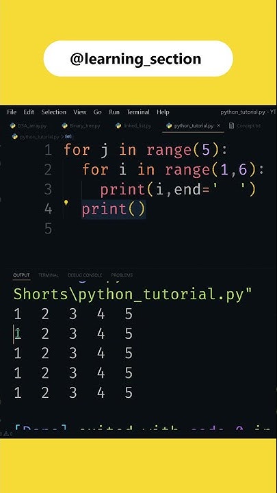 Square Number Pattern - Python | Python Pattern Series | @learning ...