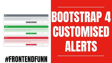 Bootstrap 4 Alert Customised - web development Tutorial
