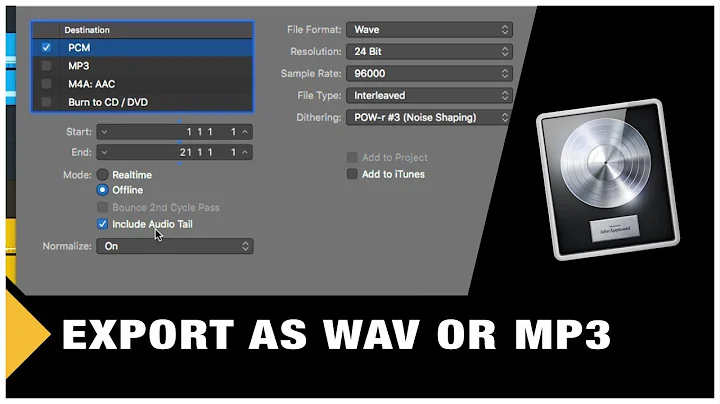 Logic Pro X - How to Export your Track (WAV or MP3)