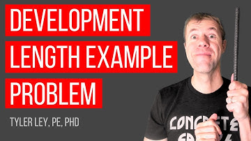 Development length example problem for straight and hooked bars for reinforced concrete
