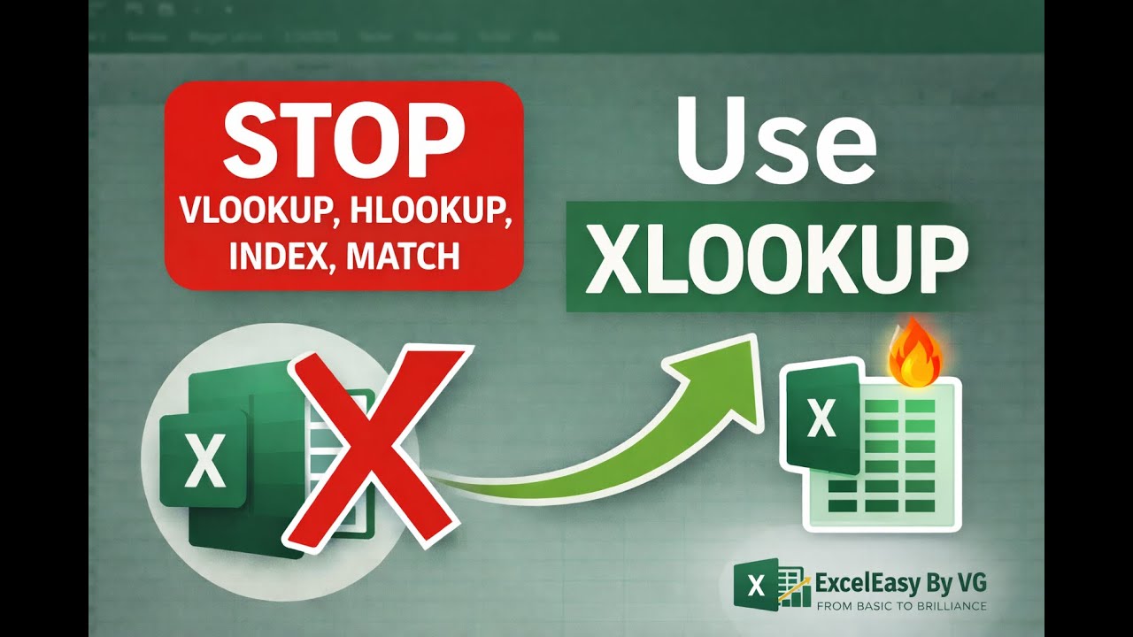 XLOOKUP Tutorial in Excel | 5 Applications | XLOOKUP ke 5 Applications 