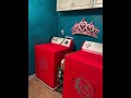 Painted pink washer and dryer diy