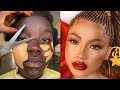 Viral ⬆️😱 Black Barbie Makeup And Hair Transformation 😍😳 Makeup Tutorial 👆