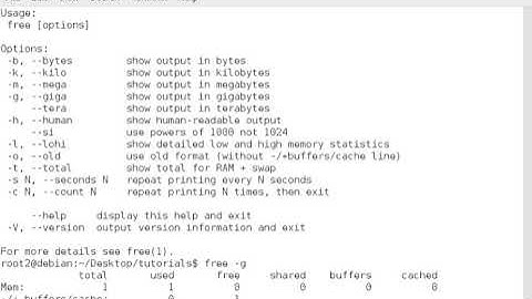 Free - View Memory Usage [Debian Linux]