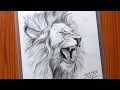 Drawing a Lion || Easy pencil sketch