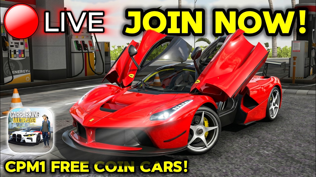 🔴 LIVE: CPM Free COIN CAR Giveaway! #10 - Car Parking Multiplayer