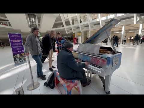Erroll Garner style,  Misty. My Dad, at 89 in New York train station.