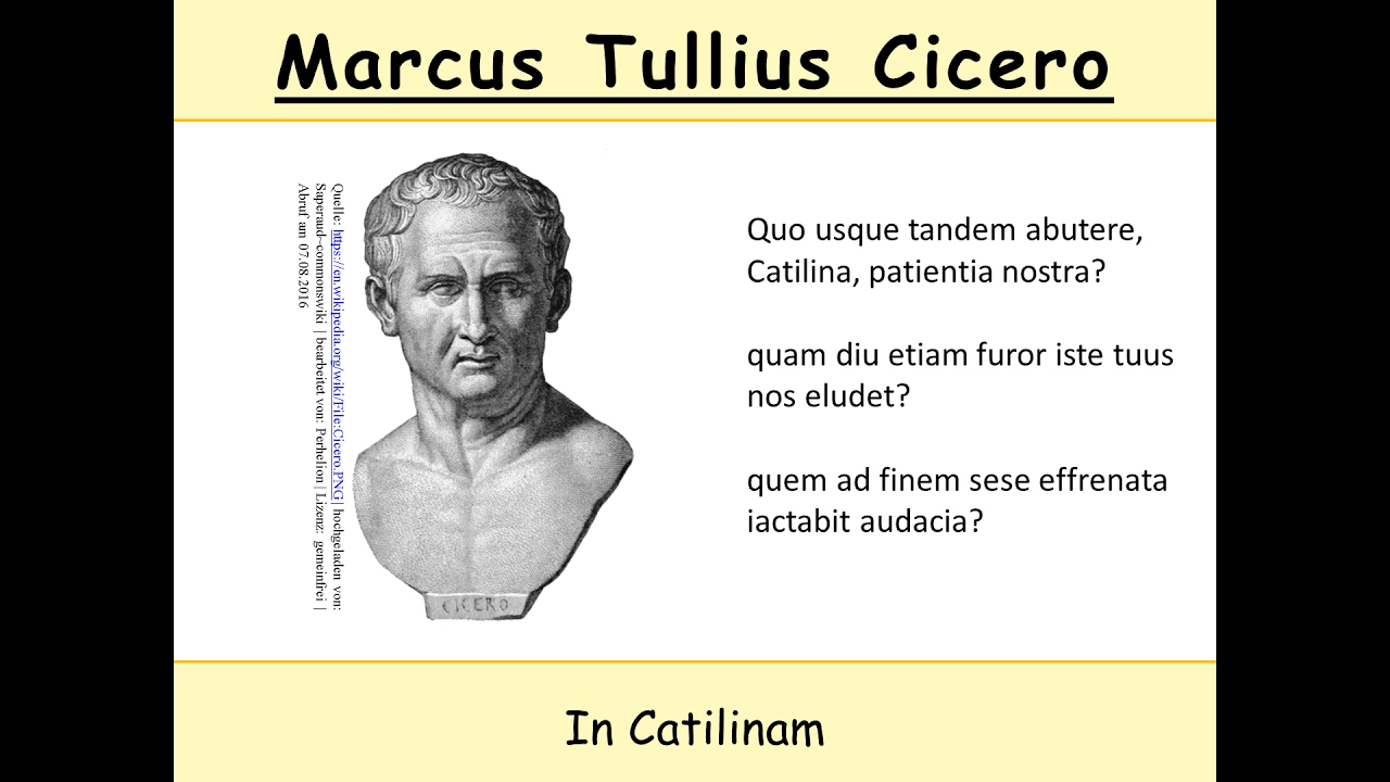 Cicero In Catilinam 13 übersetzung Latein Historische