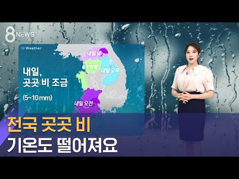 [날씨] 전국 곳곳 비, 기온도 떨어져요…미세먼지 '좋음' / SBS