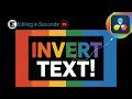 DaVinci Resolve Tutorial | Inverted Color Text Effect Made Easy
