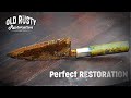 Perfect Japanese knife restoration. /Old Rusty Deba Knife /