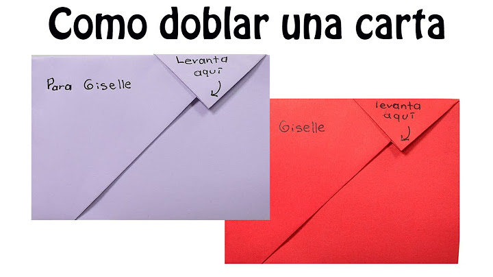 Como doblar una carta | El Mundo de MyG