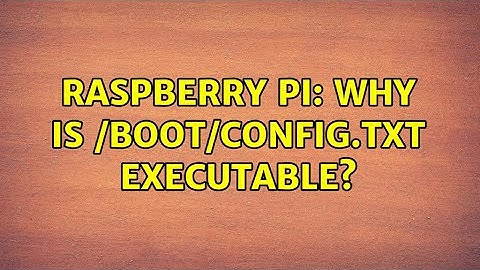 Raspberry Pi: Why is /boot/config.txt executable?