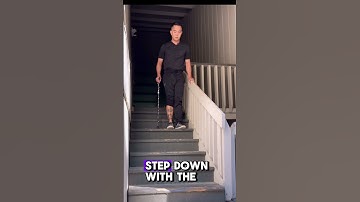 How to Climb Up and Down Stairs with a Cane #walkingcane #walkingstick #mobility