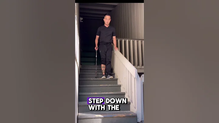 How to Climb Up and Down Stairs with a Cane #walkingcane #walkingstick #mobility