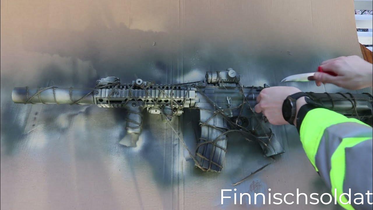 How To Paint Airsoft Gun! YouTube
