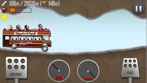 Hill Climb Racing - Cave 149m on Tourist Bus