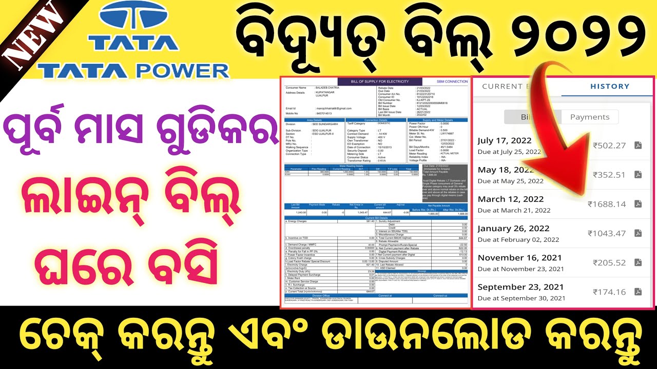 How To Check Previous Month s Electricity Bill Online Odisha Previous 