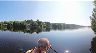 360 view of paddleboarding around Lac du Prêtre in Quebec, Canada