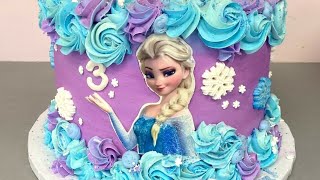 beautiful frozen birthday cake idea 2023