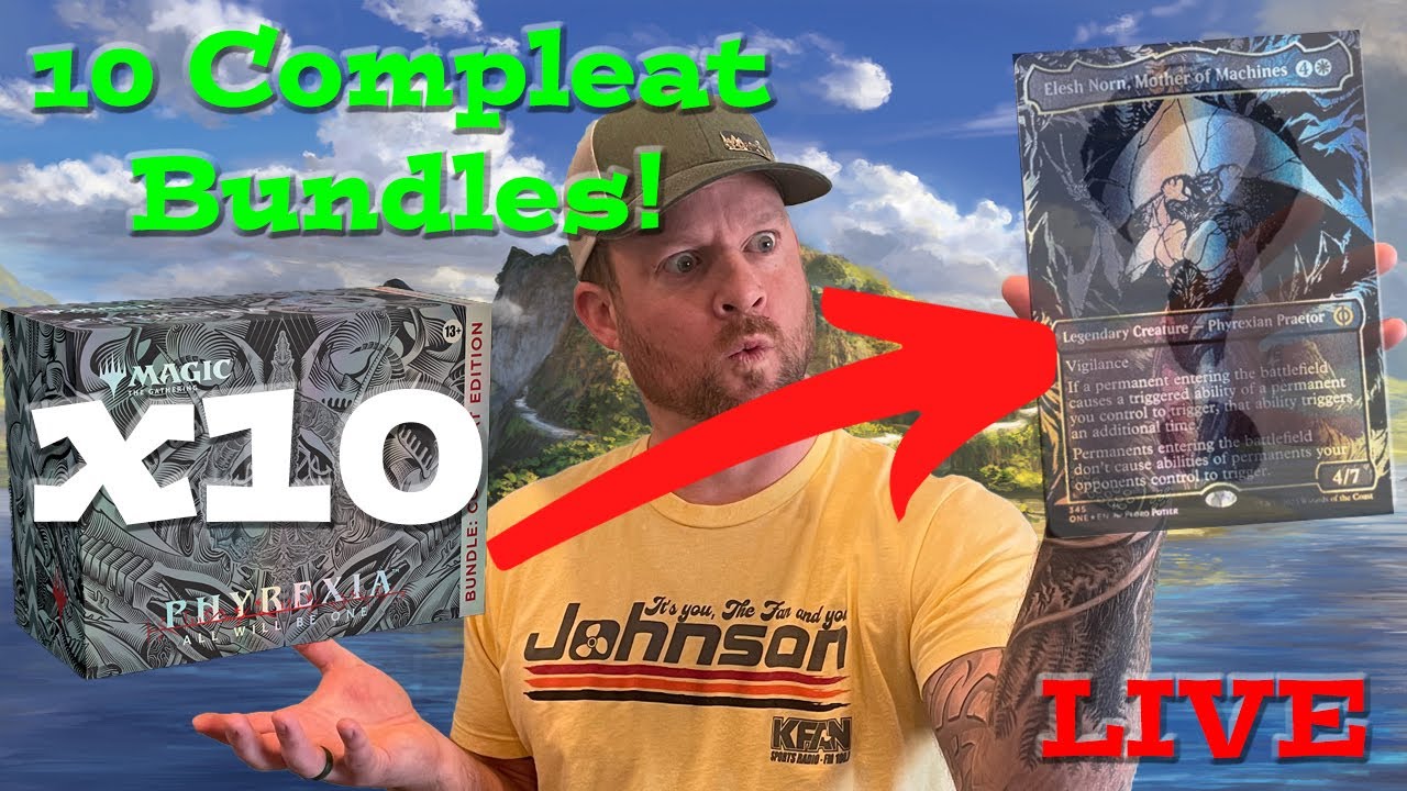 Unboxing 10 Phyrexia Compleat Bundles - Insane MTG Collection Haul! LIVE!