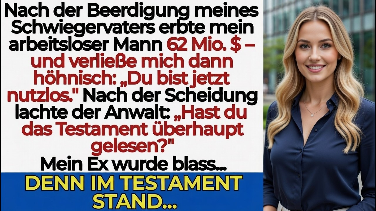 Mein Mann erbte 62 Mio. und warf mich raus – bald bat er weinend um Hilfe