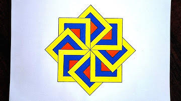 Geometry Design Drawing || How To Draw Geometric Pattern || Geometric Drawing || @learnart