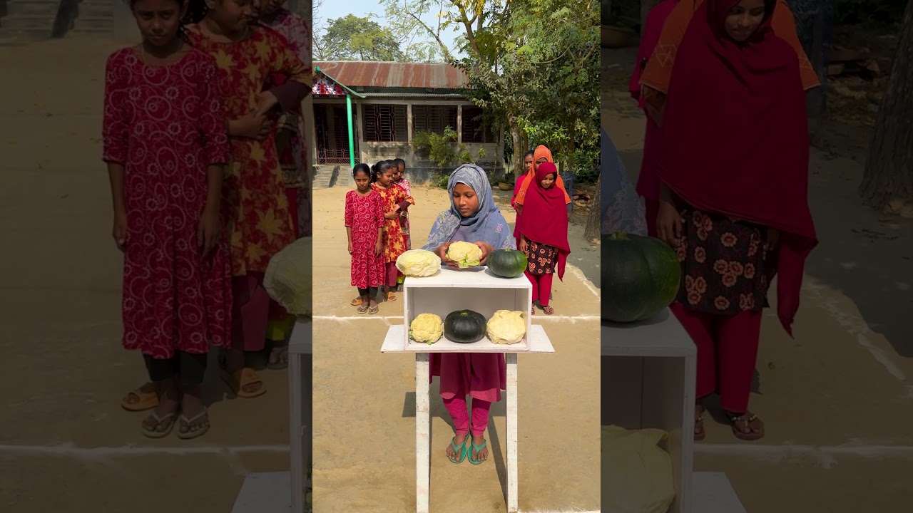 Vegetable matching challenge for village girl!!