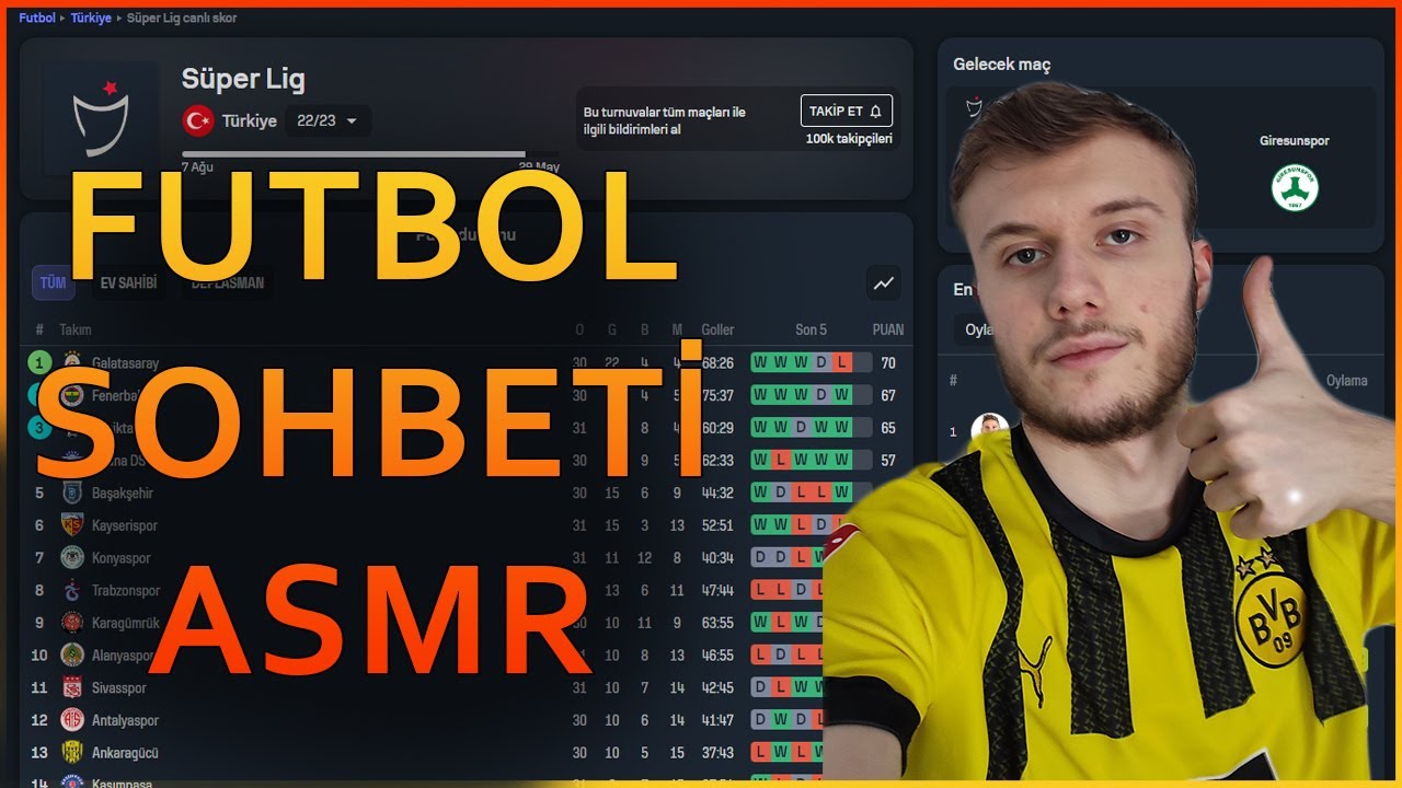 Futbol Sohbeti Türkçe ASMR | #asmr #türkçeasmr