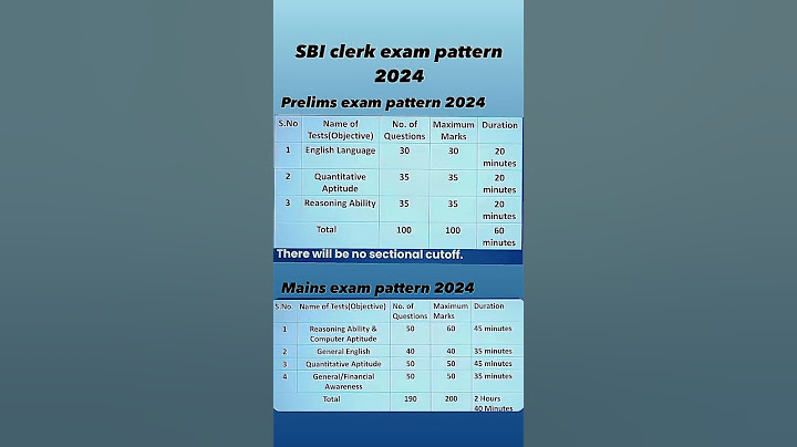 SBI clerk exam pattern 2024 / SBI exam pattern/ SBI exam pattern 2025