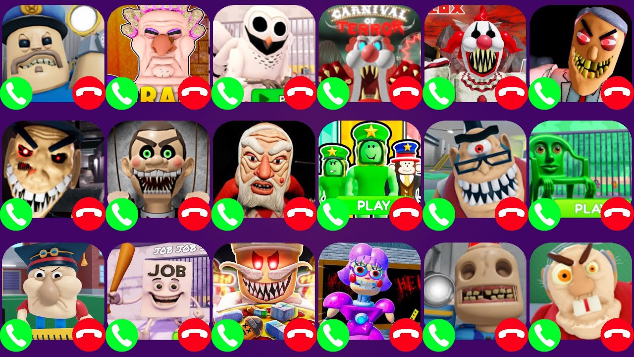 ROBLOX ;BARRY'S PRISON, GRUMPY GRAN, 99 NIGHTS FOREST. THE CARNIVAL OF TERROR .TEAM BEAN'S FAMILY...