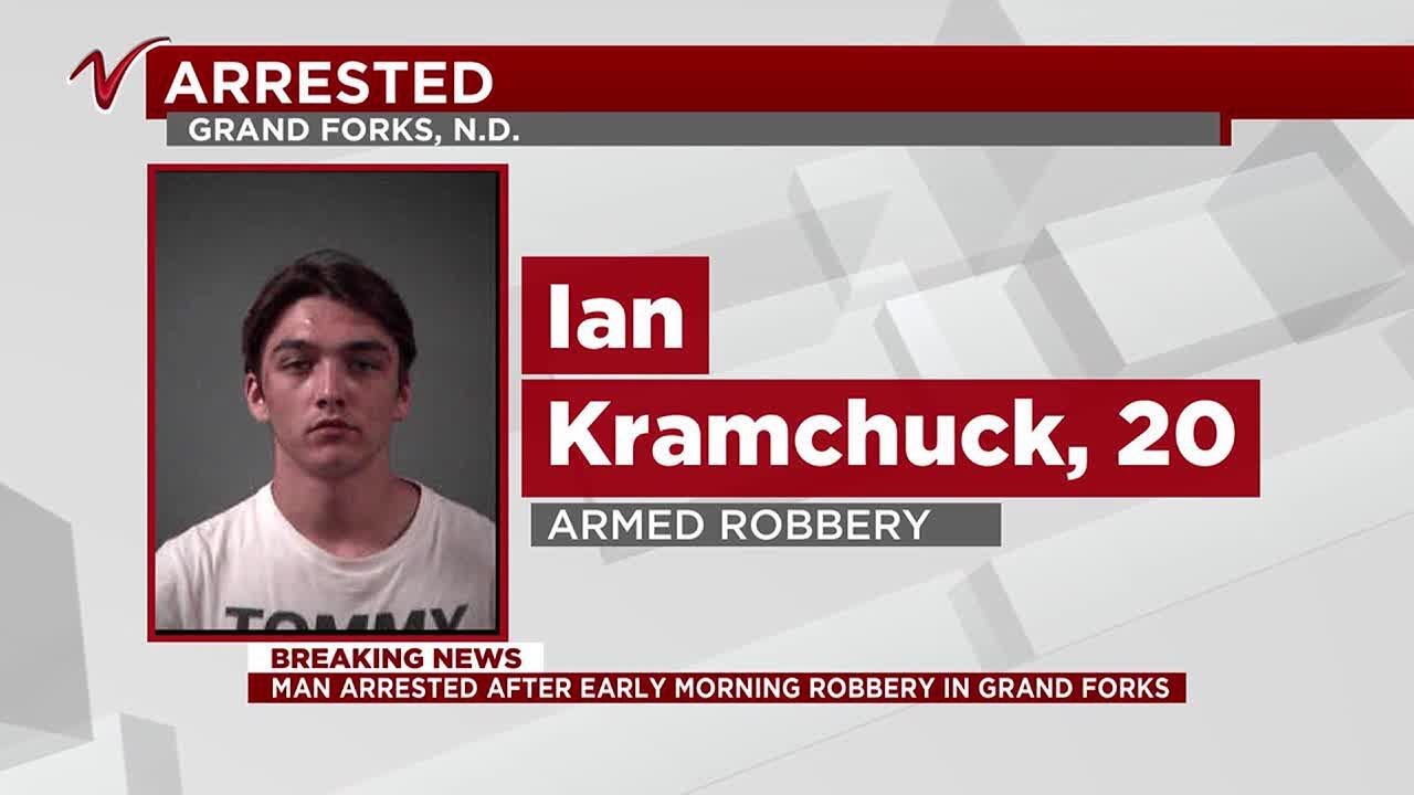 Man arrested after early morning robbery in Grand Forks - YouTube