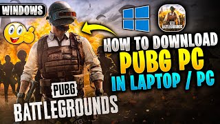 How To Download Pubg Pc In Laptop Pc Pubg Pc Full Version Laptop Me Install Kaise Kare Windows