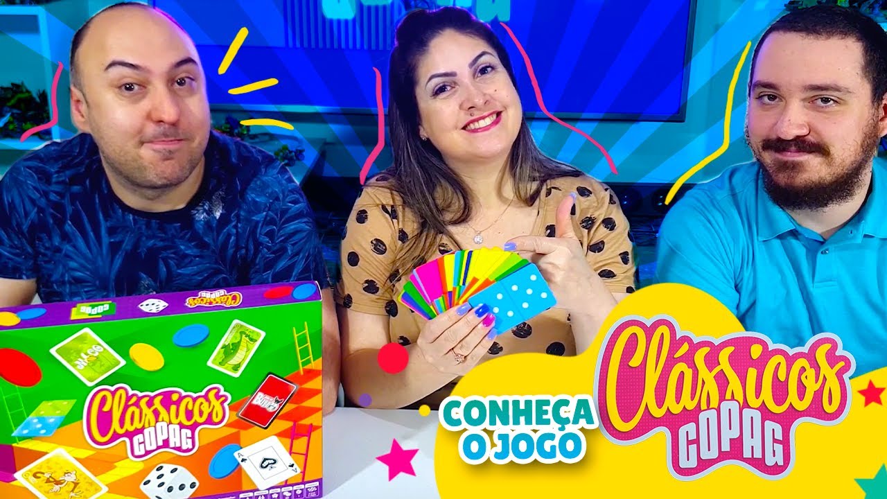 JOGO CLÁSSICOS (LUDO, TRILHA, DAMAS, SOBE E DESCE, JOGO DO BURRO, MICO,  BARALHO E DOMINÓ) - COPAG - 90942