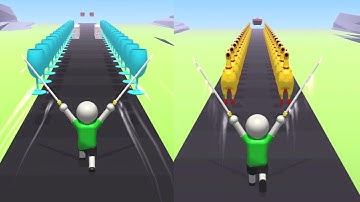 Twin Blade Slicer! Satisfying and relaxing ASMR slicing game Level 174