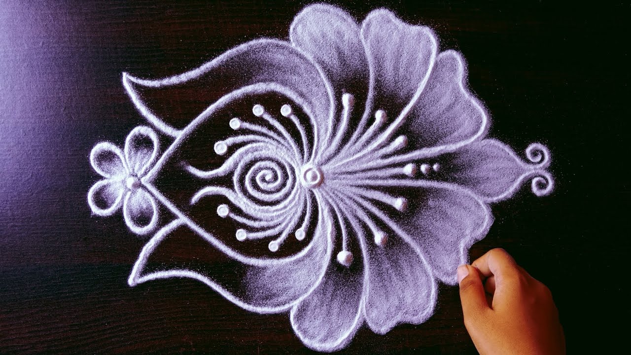 daily use rangoli | rangoli | rangoli design | muggulu | freehand ...
