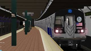 OpenBVE / NYC Subway Train Video: Train Test Line (R153A) - Qualification Tests on the (C) Line