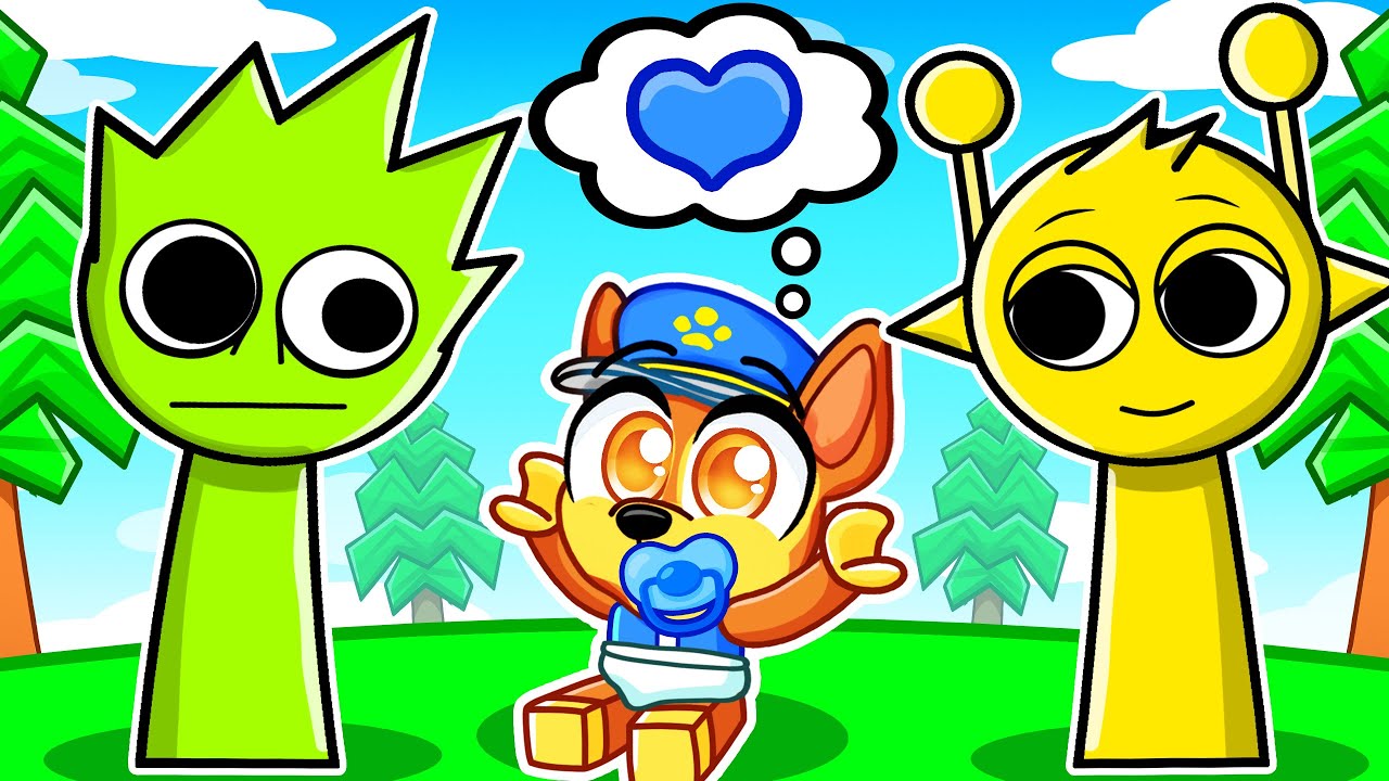 SPRUNKI FAMILY Adopts CHASE in Roblox! (Incredibox)