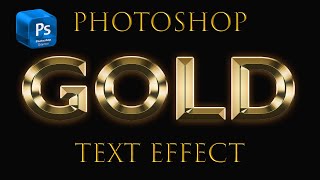 Photoshop GOLD text effect #tutorial