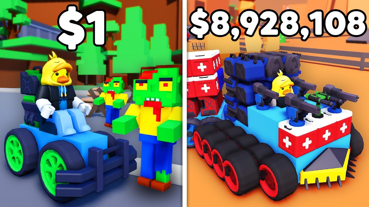 I Built MAX LEVEL CAR to Destroy Zombies in Roblox!