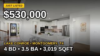 Inside a $530K Waterfront Home on Lake Conroe | New 2024 Build, Montgomery TX