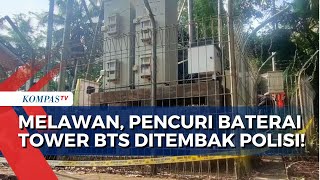 Lakukan Perlawanan, Mantan Pekerja Telkomsel yang Curi Baterai Tower BTS Ditembak Polisi!