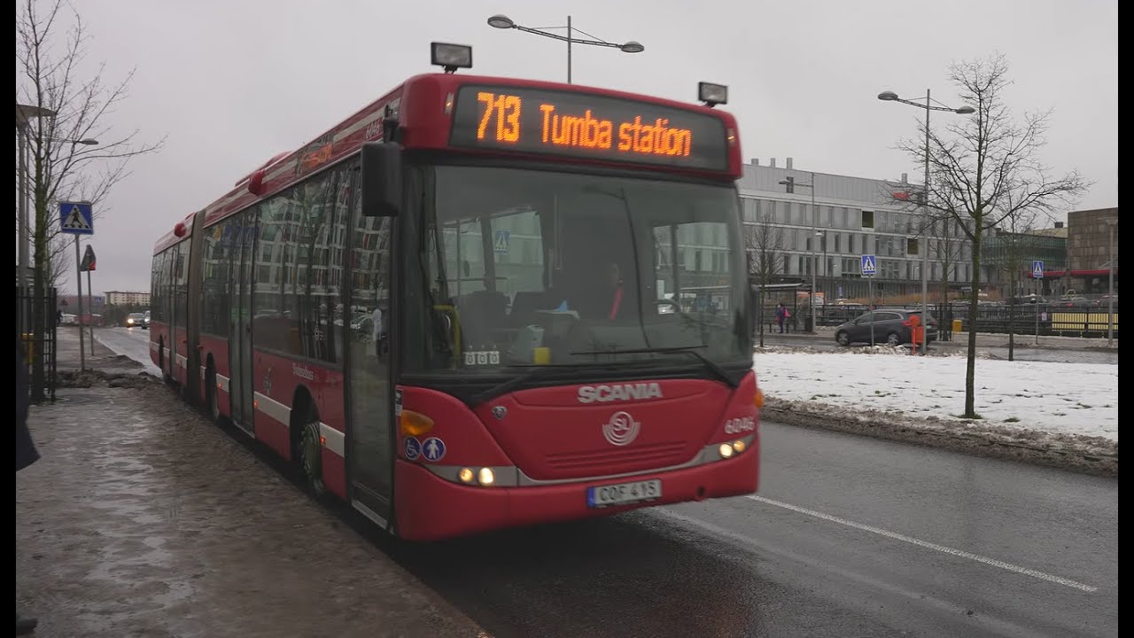 Sweden, Stockholm, bus 713 from Huddinge sjukhus to Tumba
