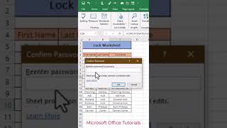 How to Lock Worksheet in Excel with Password Protection