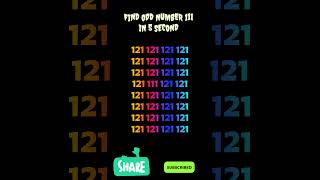 Find odd number 111 #challenge #shorts