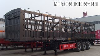 Durable Front Axle Lift Air Suspension Fence Semi Trailer