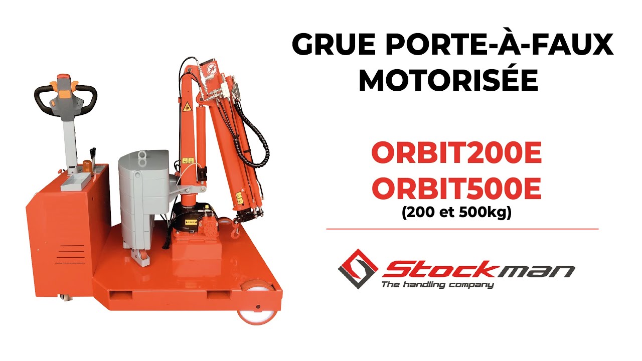Stockman  Grue porte-à-faux rotative motorisée 200 et 500 kg - ORBIT